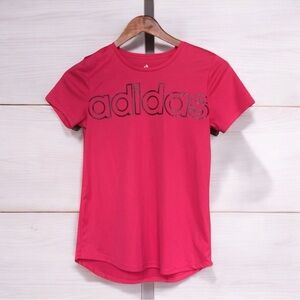 Adidas girl size 16 XL hot pink 'climalite athletic top short sleeve